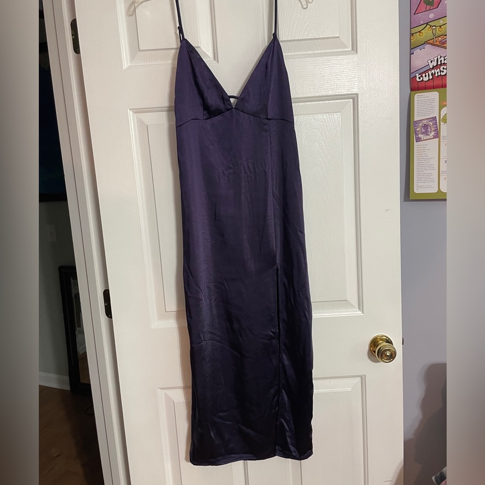 Wild Fable Plum Satin Dress